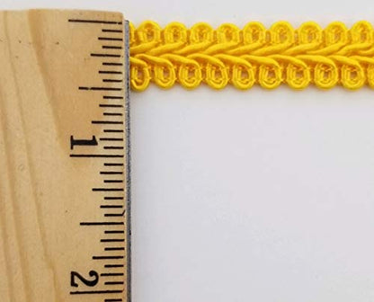 1/2" Chinese French Braid Gimp Trimming - 10 Continuous Yards - Many Colors! (Flag Gold) - color: Flag Gold