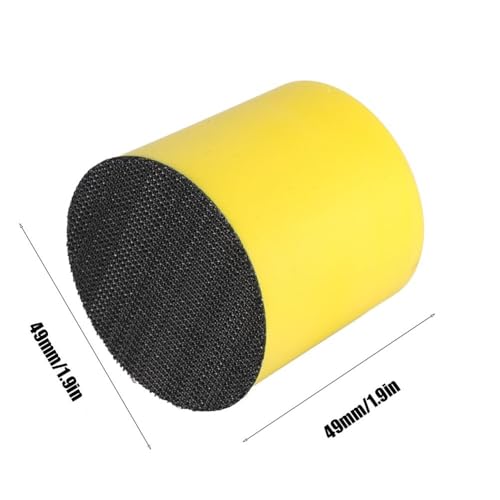 2/3/5inch Round Foam Sanding Pads – PU Hook & Loop Foam Hand Sanding Block for Wood Polishing, Non-Slip Grip & Universal Suede Paper Fit(2 inch)
