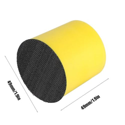 2/3/5inch Round Foam Sanding Pads – PU Hook & Loop Foam Hand Sanding Block for Wood Polishing, Non-Slip Grip & Universal Suede Paper Fit(2 inch)