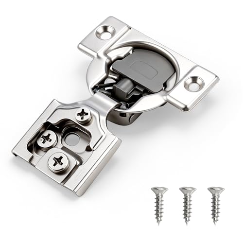 KNOBWELL 1/2" Overlay Soft Close Hinges, Face Frame Cabinet Hinges 25 Pairs - size: 1/2 inch Overlay