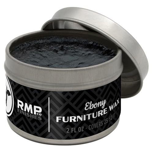RMP Finishes Furniture Wax Sealant for Painted Furniture, Paint Sealer Topcoat for Cabinets, Unfinished Wood Decor, Beeswax, Ebony, 2 oz. - color: Ebony, size: 2 Ounce