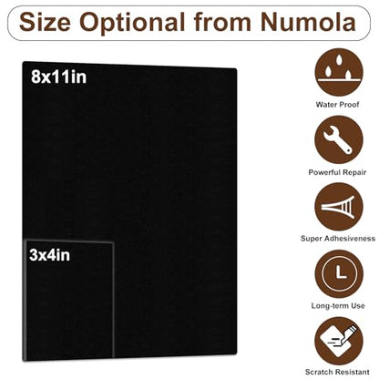 Numola Leather Repair Patch, 8×11 Inch Self-Adhesive Black - color: Black, size: 8×11inch