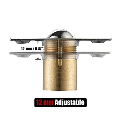 JQK Closet Door Ball Catch Hardware, Stainless Steel Catch Adjustable with Strike Plate, Brushed Satin Finish 4 Pack, HBC100-P4 - color: Brushed, size: Standard 4 Pack