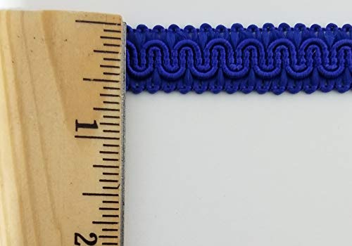 1/2" Scroll Braid Gimp w/Backing - 10 Continuous Yards - Many Color Options! (Royal) - color: Royal
