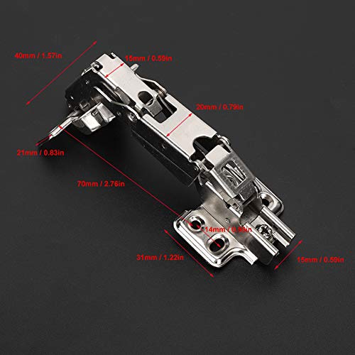 Full Overlay Cabinet Hinges & Stainless Steel Adjustable 3-Pack