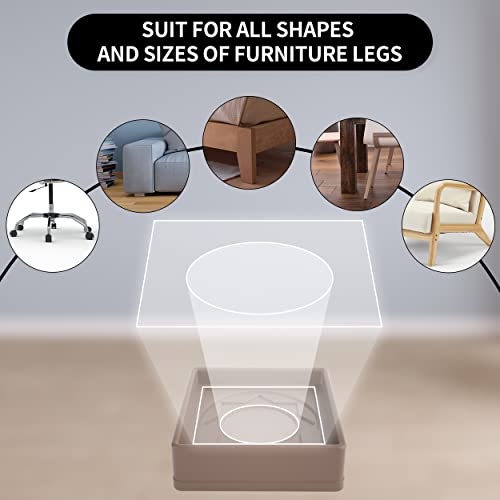 Non Slip Furniture Pads for Hardwood Floors -Yelanon 8Pcs 2” Coasters Cups - color: 8pcs2"square Brown Star