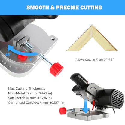 BEAMNOVA Mini Cut-Off Saw for Crafts, 2” Blade Precision Hobby Cutter