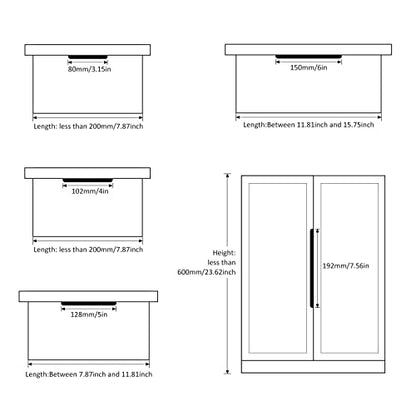 Peaha 10 Pack Kitchen Cabinet Handles 6-5/16" Brushed Nickel Cabinet Pulls - color: Brushed Nickel, size: Hole Centers:6-5/16in(160mm)