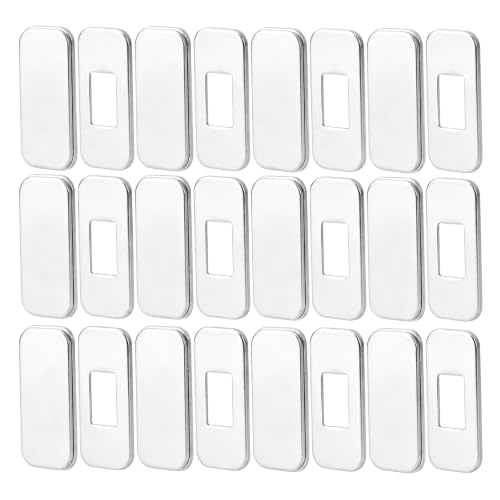12 Pack Magnetic Cabinet Door Catch, Ultra Thin Adhesive Stainless Steel Drawer Magnets with Double Sided Tape, No Drill Easy Install for Kitchen, Closet & RV Doors Closure(White)