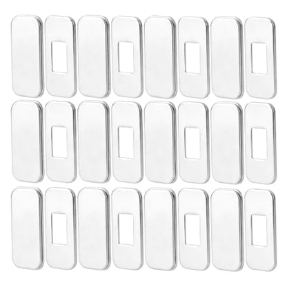 12 Pack Magnetic Cabinet Door Catch, Ultra Thin Adhesive Stainless Steel Drawer Magnets with Double Sided Tape, No Drill Easy Install for Kitchen, Closet & RV Doors Closure(White)