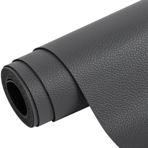 Marine Vinyl Faux Leather,12"X54" Boat Auto Upholstery DIY Projects (Grey, 12"X54") - color: Grey, size: 12"X54"