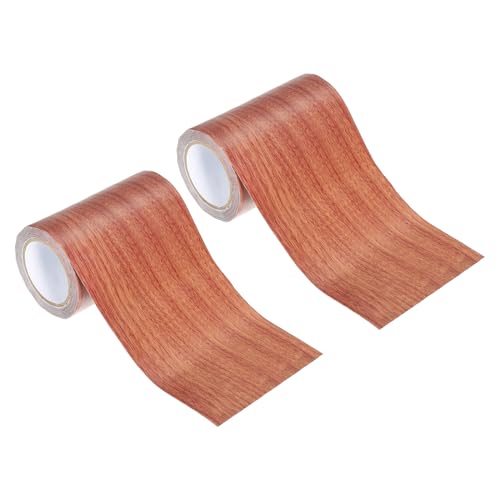 PATIKIL Wood Grain Repair Tape 4" X30', Self Adhesive Realistic Textured Repair Tape Patch for Floor Door Table Cabinets Desk, Red Oak - color: Red Oak, size: 4" x 30'