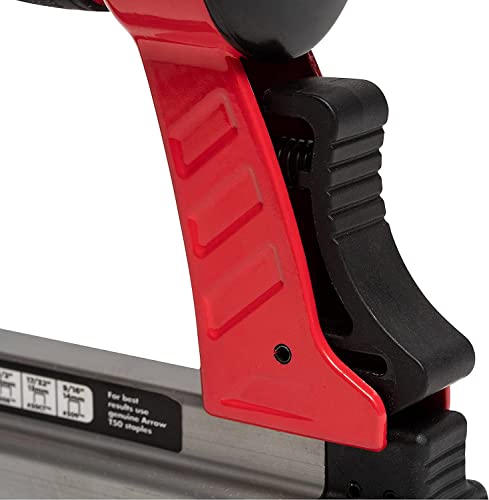 Arrow PT50 Oil-Free Pneumatic Staple Gun,Professional Heavy-Duty Stapler for Wood,Upholstery,Carpet,Wire Fencing,Fits 1/4”,5/16”,3/8",1/2",9/16” Staples,Red,(Pack of 3) - size: 1 Unit (Pack of 3)