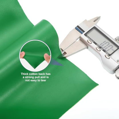 PATIKIL PU Faux Leather Fabric Nappa Grain 0.4 Yards Length 54"x14"x0.04" Soft Synthetic Leather Material Sheets 1mm Thick for Bags DIY Crafts, Green - color: Green, size: 54"x14"x0.04"