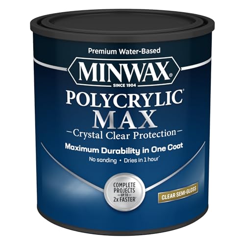 Minwax Polycrylic Max , Semi-Gloss, Clear, 1 Quart