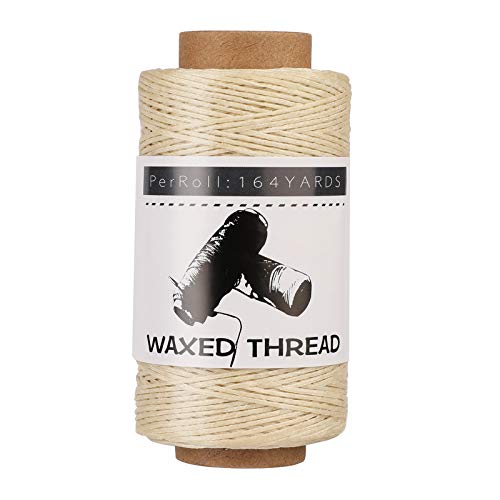 Off-White Waxed Thread for Leather Threads Wax Thread for Leather Sewing - color: Off-white