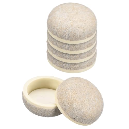 uxcell Furniture Sliders, 20Pcs 1" - Formed Felt Round Sliding Pads, Chair Glides for Carpeted Tile Vinyl Hardwood Floors (Beige) - color: Beige, size: 1"