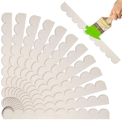 Decorative Scalloped Wood Trim, Scallop Wood Moldings & Trims, 12 Pack 1.58″ x 15.8″ Unfinished Moulding Trims for Wall Cabinet Shelf Window Door - size: 1.58 × 15.8 inch