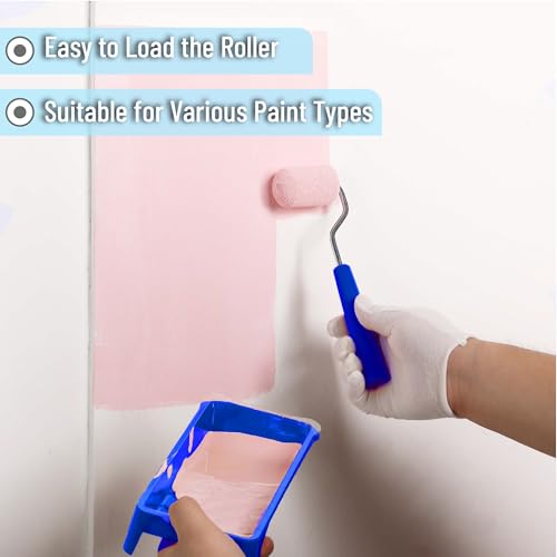 Bates- 2 Inch Foam Paint Roller Kit, 10 Pack Small Paint Roller Kit - color: Blue