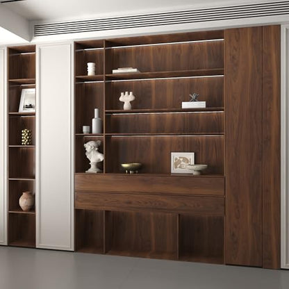 JSEVEM Walnut Wood Contact Paper Dark Brown Peel and Stick Wallpaper Waterproof Removable Grain Contact Paper for Countertops Cabinet Table Self Adhesive Thicken Textured Vinyl Wrap 48" x 354" - color: Brown, size: 48" x 354"