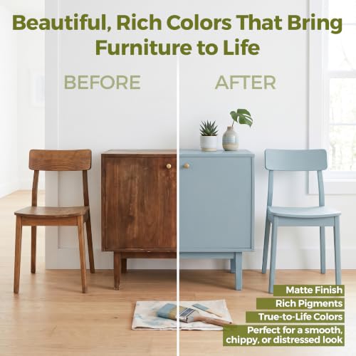 Miss Mustard Seed's Milk Paint for Furniture, Cabinets & Wood, Bergere, Sample - color: Bergere, size: 1 Ounce (Pack of 1)