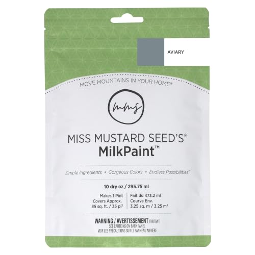 Miss Mustard Seed's Milk Paint for Furniture, Cabinets & Wood, Aviary, Pint - color: Aviary, size: 10 Ounce (Pack of 1)