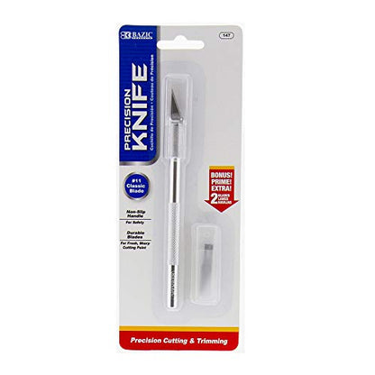 BAZIC Products Precision Craft Knife with #11 Blade, 24-Box - size: 24-Pack