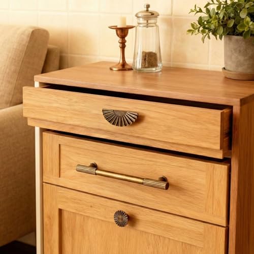 Liron Hardware 10 Pack Antique Brass Sunburst Vintage Cabinet Knobs - size: Knobs