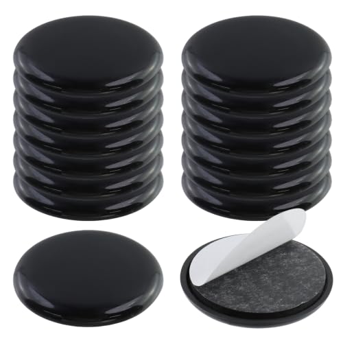 16PCS Black 2" Self-Stick Furniture Sliders for Hardwood Floors - color: Round Black