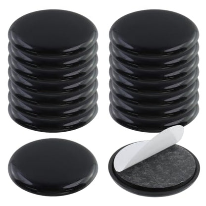 16PCS Black 2" Self-Stick Furniture Sliders for Hardwood Floors - color: Round Black