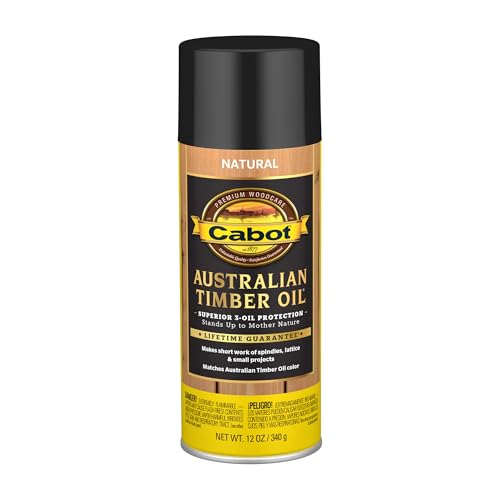 Cabot Australian Timber Oil Wood Stain and Protector, Natural, 12 oz Aerosol Can - color: Natural, size: Aerosol