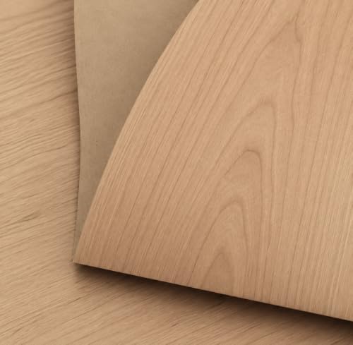 Edge Supply Cherry Wood Veneer Sheet Flat Cut, 48" x 96", Non Glued, 10 mil Paper Back, “A” Grade Veneer Face – Easy to Apply Cherry Veneer Sheet – Veneer Sheets for Restoration of Furniture - color: Cherry F/C, size: 48" x 96"