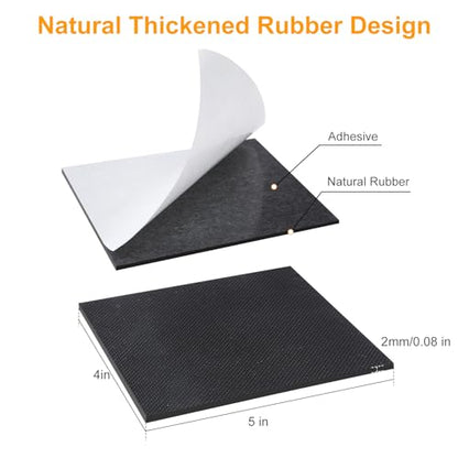 CHUNZEXI Non-Slip Rubber Furniture Pads, 6 Pack 5 x 4 Inch Rectangular - size: 5x4 inch 6 Rectangular