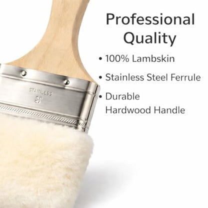 Lambskin Stain & Paint Brush - for use with All Latex and Oil Based Paints, Stains and Polyurethanes. Premium Lambskin - New and Patented Design (2 inch 3 Pack) - size: 2 inch 3 Pack
