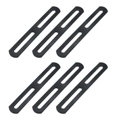 MY MIRONEY 6 PCS Black Flat Mending Plates (5"×0.79") - style: Flat Plate; 5"×0.79"