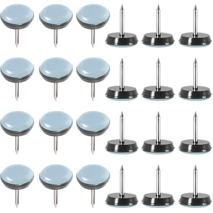 24 Pack Nail on Furniture Sliders, 0.63Inch/16mm Round Chair Glide - color: 24pcs Φ 16mm, size: ROUND