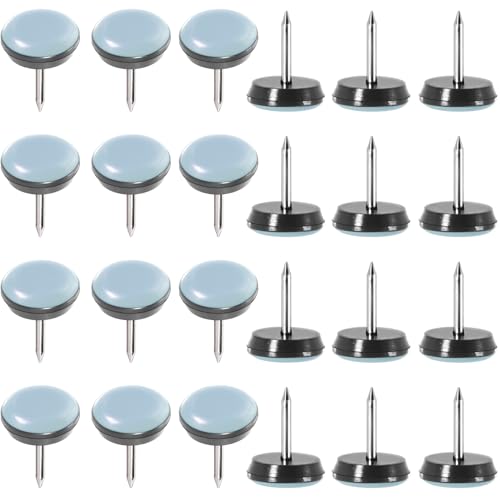 24 Pack Nail on Furniture Sliders, 0.63Inch/16mm Round Chair Glide - color: 24pcs Φ 16mm, size: ROUND
