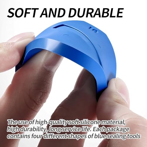 Silicone Caulking Tool Caulk Remover 3 in 1 (Stainless Steelhead), Sealant Finishing Tool Grout Scraper, Reuse and Replace 5 Silicone Pads, Great Tools for Kitchen Bathroom Window, Sink Joint