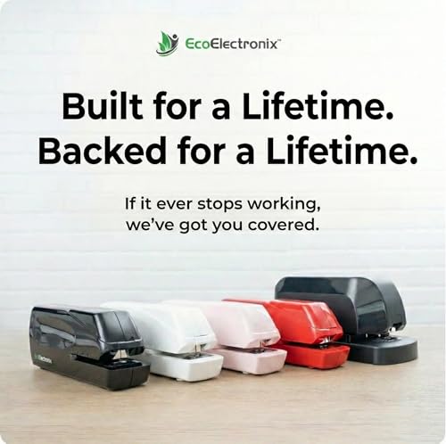 Pink Electric Stapler Pro - Automatic Stapler for Desk or Office Use - color: Pink