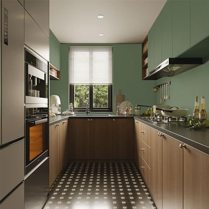 Green Peel and Stick Wallpaper Contact Paper for Cabinets with Tools - color: Green, size: 17.7" x 118"
