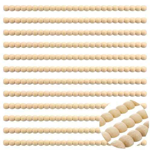 Nuanchu 12 Pcs Decorative Beaded Wood Trim Molding 15.75 Inch,16 mm - size: 16 mm
