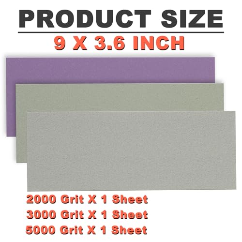 Performance Foam Sandpaper Sheets: 3Pcs, 2000 3000 5000 Assorted Grit