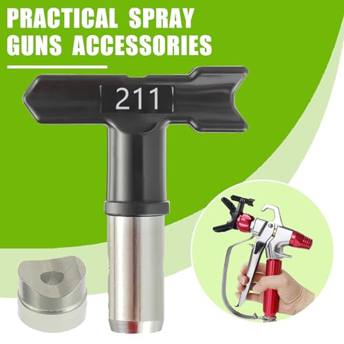 5 Pieces 211/313/415/517/623 Spray Nozzle Reversible Airless Spray Nozzle Airless Paint Sprayer Gun Nozzle with 5 Pieces airless Spray Gun mesh Filters Apply to Homes Decks Fences