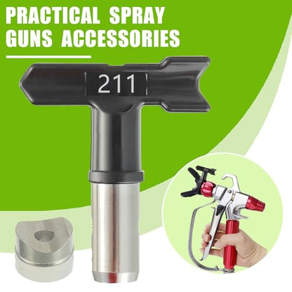 5 Pieces 211/313/415/517/623 Spray Nozzle Reversible Airless Spray Nozzle Airless Paint Sprayer Gun Nozzle with 5 Pieces airless Spray Gun mesh Filters Apply to Homes Decks Fences