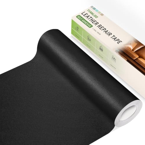TIANLDD Leather Repair Tape,16 x 80 Inches Self Adhesive Leather Repair Patch，Leather Repair Kit for Furniture，Couches,Car Seats,Cabinets,Handbags(Black-Fine Lines) - color: Black-Fine Lines, size: 16" x 80"