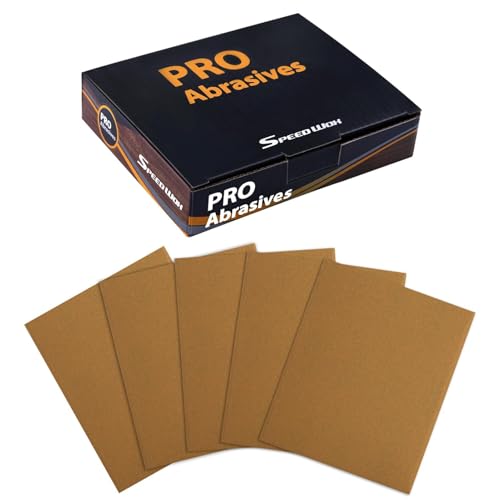SPEEDWOX 1/4 Sheet Sandpaper Sheets 25PCS Premium Sand Paper 240 Grit Sanding Sheets 5.5" x 4.5" Sandpaper for Wood Metal Automotive Furniture Woodworking Clip-On, Hand Sanding Blocks - style: 240 Grits
