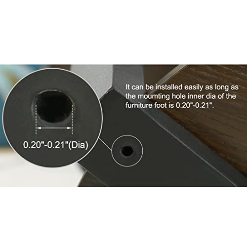 uxcell M6 x 20 x 25mm Furniture Glide Leveling Feet Adjustable Leveler Floor Protector for Table Desk Leg 8 Pack