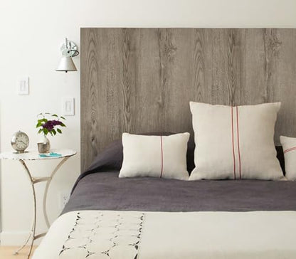 GloryTik Grey Brown Wood Grain Contact Paper Faux Wood Peel and Stick Wallpaper Wood Removable Self Adhesive Waterproof Wallpaper 78.7"X17.7" - color: Grey Brown, size: 17.7" x 78.7"