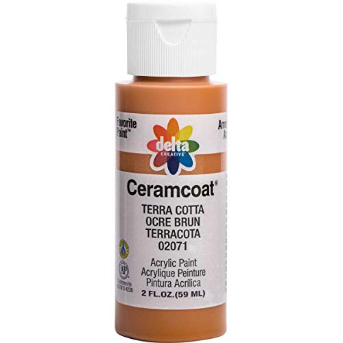 Delta Creative Ceramcoat Acrylic Paint in Assorted Colors (2 oz), 2071, Terra Cotta - color: Terra Cotta, size: 2 Fl Oz (Pack of 1)