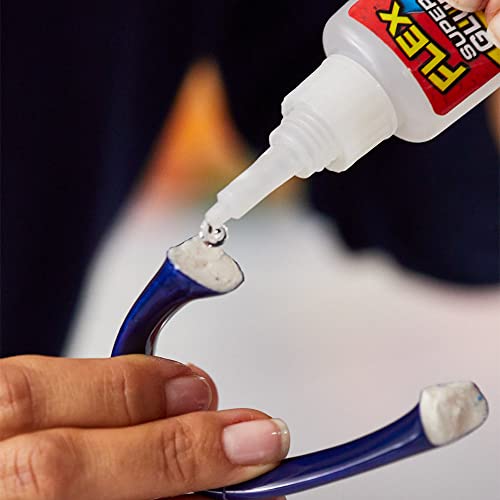 Flex Super Glue Gel, (2) 3 Gram Tubes, 5-Pack, Clear, Instant Bond, Quick Dry, Cyanoacrylate Adhesive, Precision Tip for Wood, Metal, Plastic, Crafts, Ceramic, and Toy Repairs - size: 5-Pack, style: Gel (2) 3 Gram Tubes